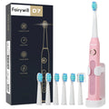 Fairywill Sonic Electric Toothbrush USB Rechargeable with 8 Brush Heads 5 Modes